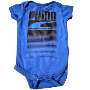 PUMA blue one piece onesie sports- 0/3M